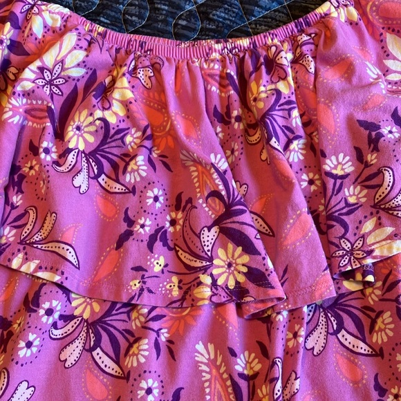 Pretty pink print knit top with ruffle sleeves by Woman Within, size 18, NWOT! - Picture 3 of 16